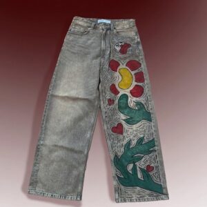 RabiShop Street Department Baggy Jeans Cinza