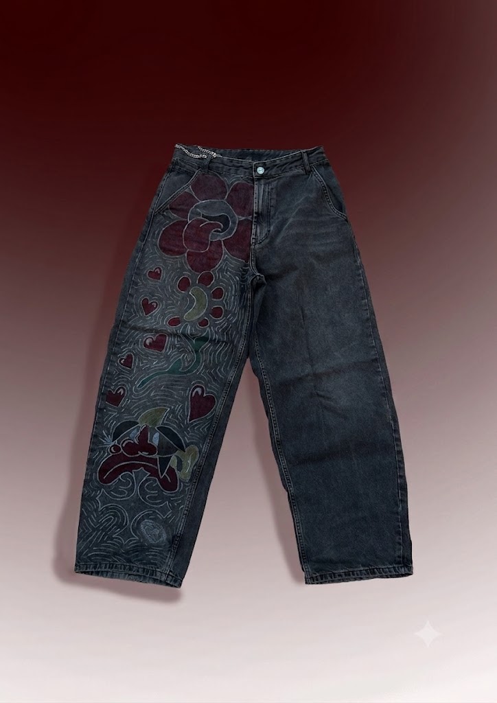 RabiShop Street Department Baggy Jeans Azul